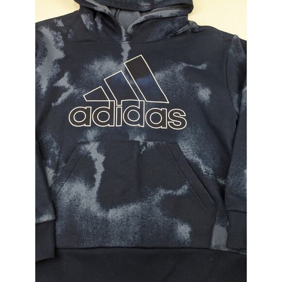 Adidas Blue Marbled Hoodie - Picture 2 of 6